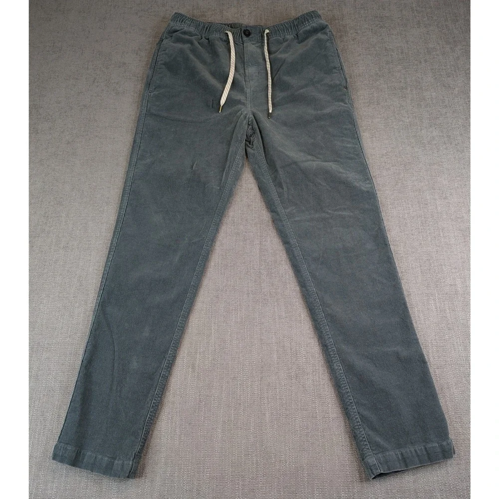 Vuori Pant Mens L Green Optimist Corduroy Drawstring Performance Casual Chino